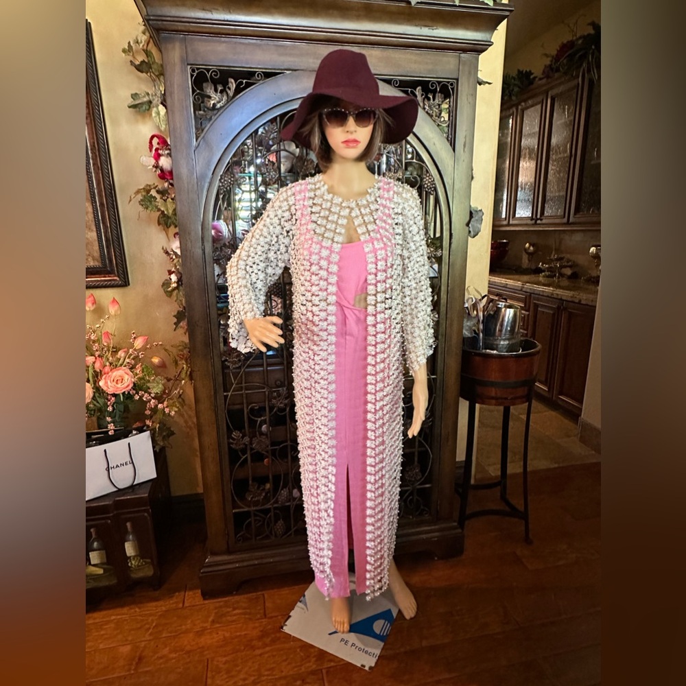 Gorgeous Pearl Beaded Duster
